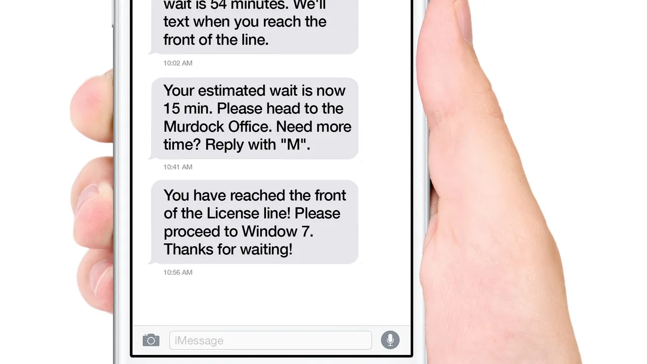 Smartphone screen showing text message conversation and deletion options.